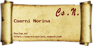 Cserni Norina névjegykártya